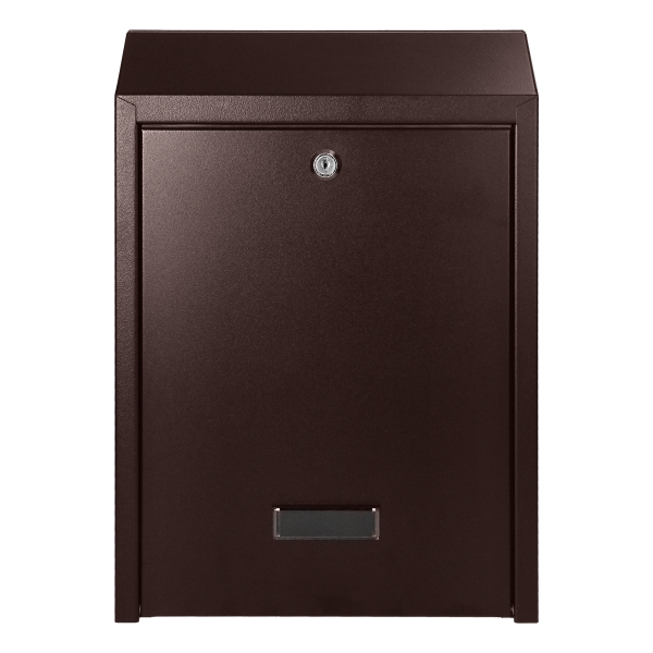 FIJI mailbox pass-through mailbox with cylinder lock, brown FIJI mailbox pass-through mailbox with cylinder lock, brown